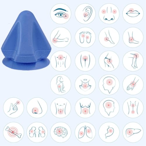 Trigger Point Massage, Massager Ball for Deep Tissue Myofascial Release Physical Therapy, Foot Plantar Fasciitis Pain Relief Psoas Hip Flexor Iliacus Release, Back Muscle Knot Release Tool - color: Blue Pointmassager