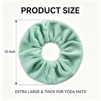 Yoga Mat Scrunchie - Holds Your Yoga Mat in Style - Durable & Elasticity Fabric - Fits All Standard Yoga Mats - color: Green