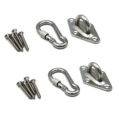 Hammock Hanging kit Stainless Steel 316 Hammock Hooks Heavy Duty with Screw Bolts, Hammock Wall Hooks for Wall/Ceiling Mount,for Hammock Chair Hanging/Swing Hanging,2 Pack