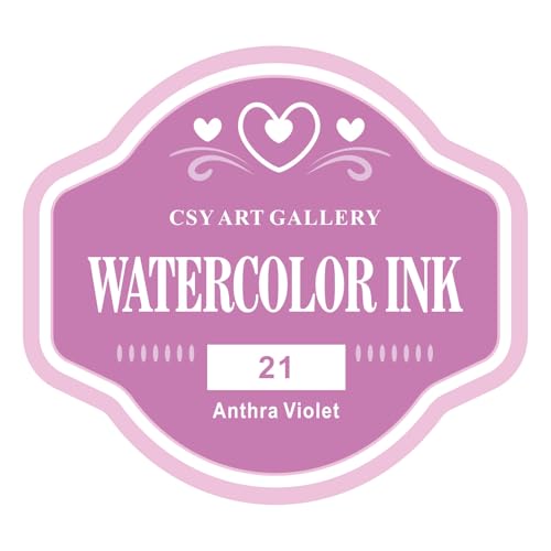 Drawing Inks,Calligraphy Inks,Liquid Watercolor Paint,Dip Pen Ink Set for Writing, Drawing (21 Anthra Violet)