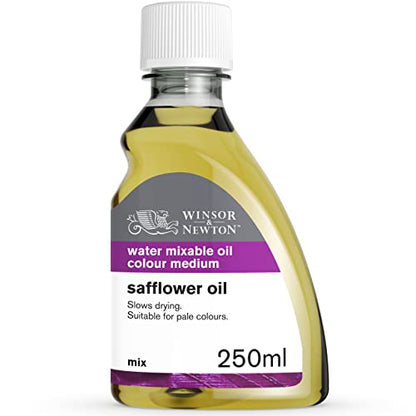 Winsor & Newton Artisan Safflower Oil, 250ml (8.4-oz) bottle | Makes Oil Color "Fatter", Slows Drying Times, Stabilizes Paint Film, Use with Whites, Pale & Bright Colors - color: Artisan Safflower Oil, style: 8.4-oz Bottle
