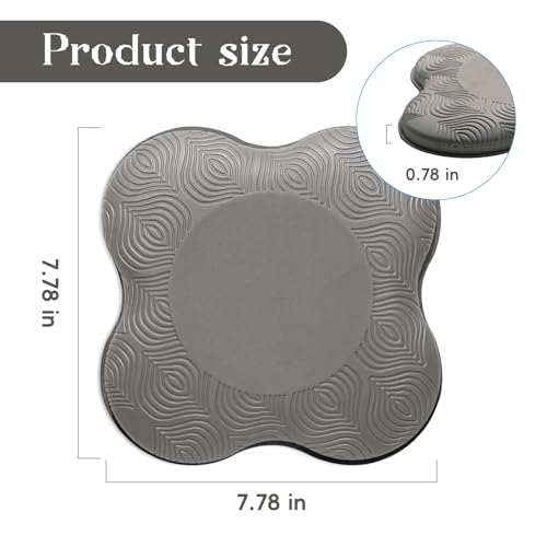 2 Packs Yoga Knee & Elbow Cushions - Extra Thick Foam for Knees, Elbows, Wrists, Hands & Head - Pilates & Kneeling Pads - Support Foam Pads for Women & Men - color: grey