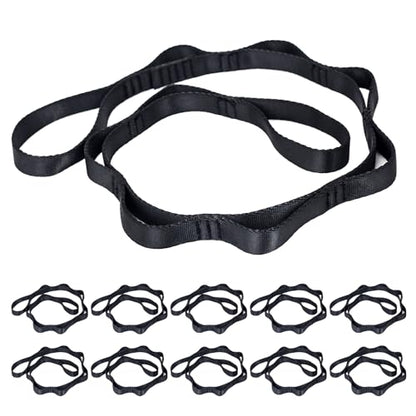 10PCS Nylon Daisy Chain Straps 23 KN for Aerial Yoga Hammock Swing Adjustable Aerial Silk Extender Hanging Rope for Aerial Yoga Belts 3.6FT 5.9FT Long