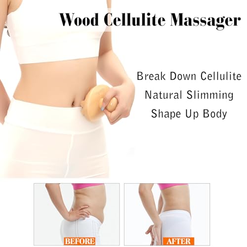 Wood Therapy Maderoterapia Kit, Wooden Fascia & Cellulite Massager for Body