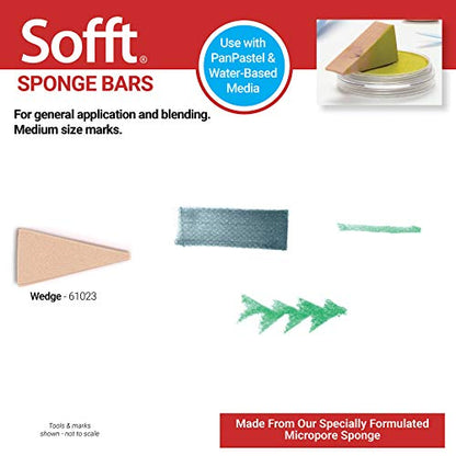 Colorfin PP61023 Sofft Art Sponges, Wedge, 3-Pack