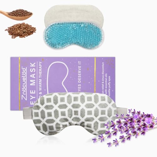 2in1 Heated/Ice Eye Mask Moist Heat Eye Mask Lavender Flaxseed Sinus Pillow
