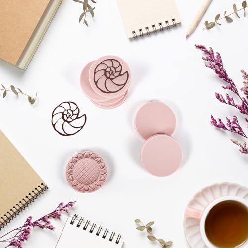 Tosnail 30 Pack 2" Round Rubber Stamp Carving Blocks, Soft Rubber for Craft Project, Great for Beginners and Professional - Pink