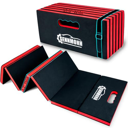 1.2" Extra Thick Mechanic Mat, Foldable Kneeling Pad with Handle and Storage belt Waterproof Comfortable EVA Cushion Mat for Working,Repairing,Gardening,Yardwork,Camping,Home Gym,47.3*17.3*1.2’’