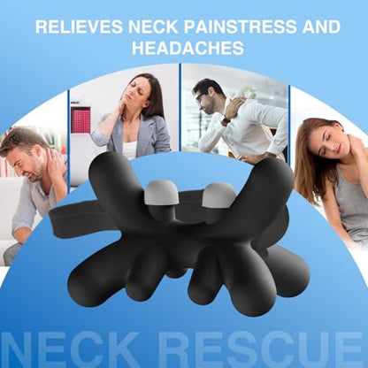 Occipital Release Tool, Release Tool for Neck for Headache Relief, Deep Nerve Release Tool with Acupressure Design Targeting Hard-to-Reach Muscles, Gift for Women & Men - color: Black