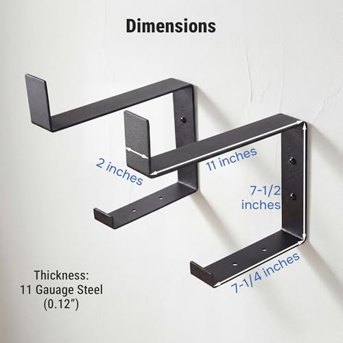 2-Tier Steel Yoga Mat Wall Mount, Adjustable Width, Holds 4 Mats