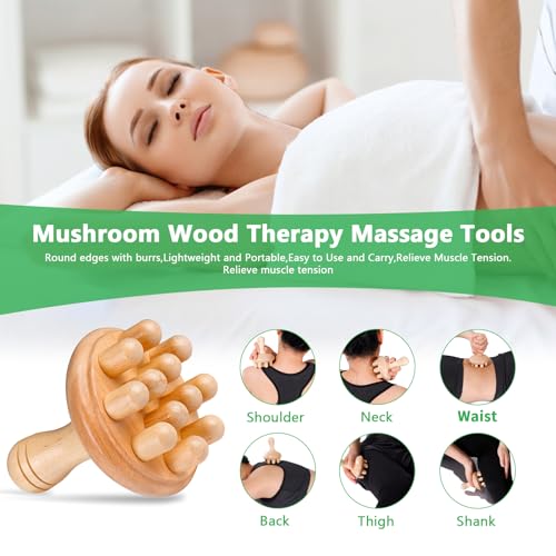 Wood Therapy Massage Tools 6-in-1 Lymphatic Drainage Massager Maderoterapia Kit,Wooden Massager Body Sculpting Tools,Wooden Gua Sha Kits,Body Contouring and Shaping - style: Back Massager+2Massage rollers+3Massage Sticks