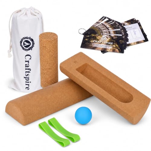 Cork Balance Board 4-in-1 Foot and Ankle Strengthener Kit