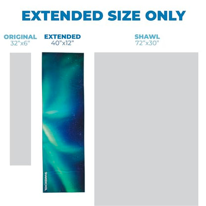 SHAKEitCOOL Extended Size Cooling Towel – Be Cool in Style - Heat Relief, Soft, Lightweight, Sun Protection, Easy Clean - Perfect for Biking, Hiking, Running, Yoga, Golf, Gardening - Alaskan Sky M - color: Alaskan Sky