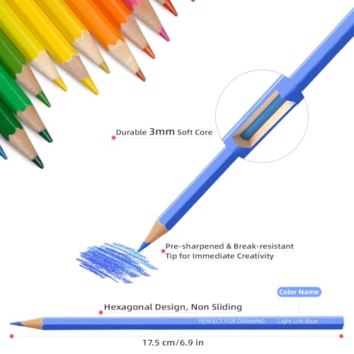 36 Colored Pencils Professional Coloring Pencils Artist Sketch Drawing Color Pencil for Kids and Adults Art Color Pencil Set - size: 1 Count (Pack of 36)