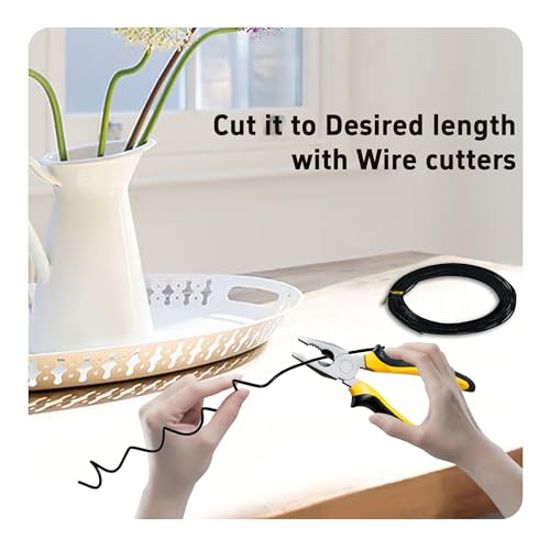 2 Rolls 10 M X 1.5 mm Aluminum Craft Wire, Flexible Metal Craft Wire, Bendable Armature Wire for Sculpting, Jewelry Making, Doll Making, Bonsai Training, DIY Crafts(Black) - size: 10 M X 1.5 mm, style: Black