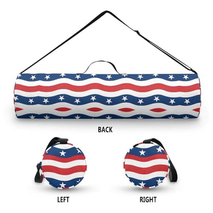 Yoga Mat Bag for Women & Men Full-Zip Yoga Mat Carrier Bag for Class Workout Park with Adjustable Strap - color: American 250th Flag