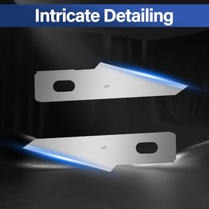 120 Pack Hobby Knife Blades, #2 High Carbon Steel Replacement Blades for Craft & Art, Standard Sharpness Craft Knife Refills for Paper, Fabric & Thin Plastic - style: #2
