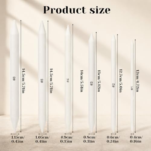Blending Stump Tortillions Kit Sketch Drawing Art Accessories 9Pcs | Reusable Washable Sponge Pen Sandpaper Sharpener Charcoal Graphite Pencil Shading Rubbing Student Soft Felt Tool Set