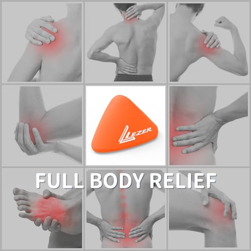 LEZER Trigger Massage Point, Manual Massage Ball, Hip Hook, Muscle Knot Release Tool, Deep Tissue Relief, Hip Flexor Iliacus Back Psoas Hand Foot Myofascial, Physical Therapy, 2.9 inｘ2.1 in（Orange） - style: 01 - Trigger Orange