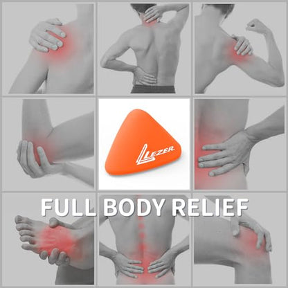 LEZER Trigger Massage Point, Manual Massage Ball, Hip Hook, Muscle Knot Release Tool, Deep Tissue Relief, Hip Flexor Iliacus Back Psoas Hand Foot Myofascial, Physical Therapy, 2.9 inｘ2.1 in（Orange） - style: 01 - Trigger Orange