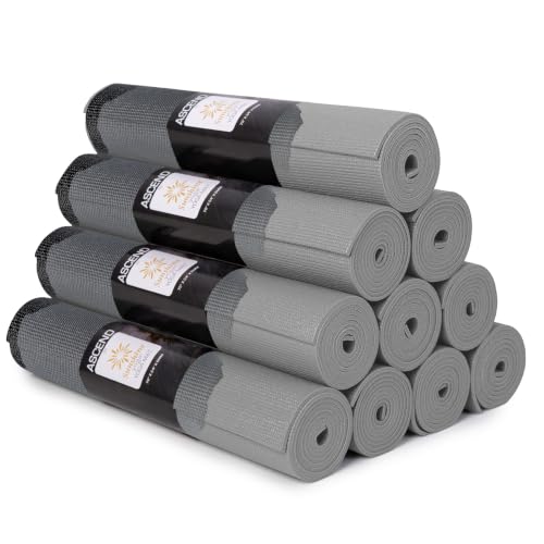 Ascend 6mm Thick Yoga Mat, 4 Pack, 72x24in - color: Granite - Printed, size: 10 Pack