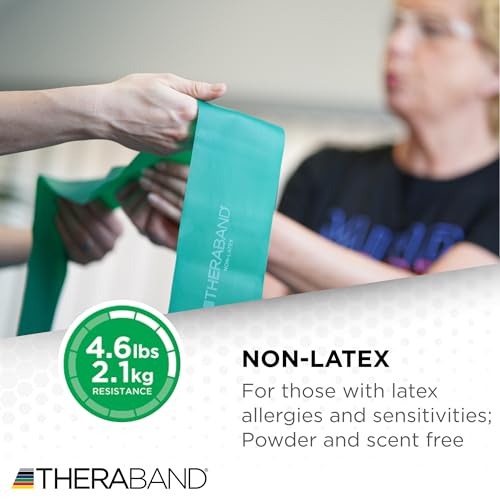 THERABAND Resistance Bands Set, Elastic Bands for Exercise & Physical Therapy, Strength Training for Upper & Lower Body Fitness - size: Beginner Set – 3 Pack, style: Non-Latex