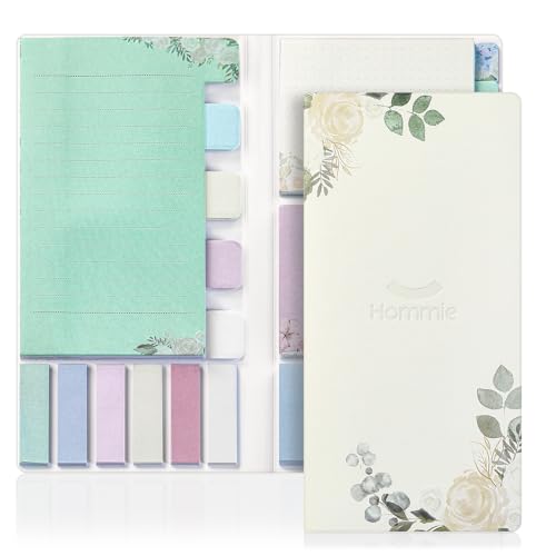 Sticky Notes Set Sticky Notes Tabs Divider Sticky Notes Planner Sticky Notes Sticky Note Dividers Tabs Book Notes Office Supplies Back to School Supplies - color: Flower(beige Background)