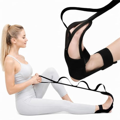1pc Yoga Stretch Strap for Foot and Calf Stretching, Multifunction Leg Stretcher Band with Loops for Yoga, Flexibility Training, Dance, Exercise and Muscle Stretching