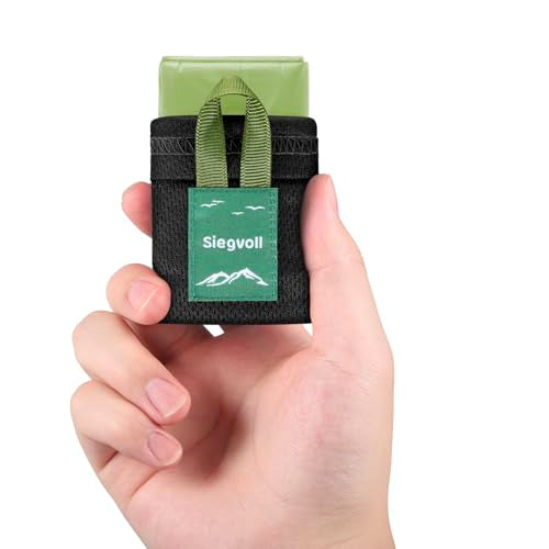 Pocket Picnic Blanket, Small Picnic Blanket 43x27" 1.27oz Green 1 Person - color: Green (Black Pack), size: 43x27″