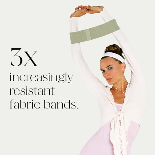 Bala Bands Resistance Bands, Non-Slip Fabric Exercise Bands - color: SAGE, size: Resistance Bands (Set of 3)