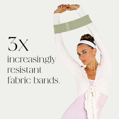 Bala Bands Resistance Bands, Non-Slip Fabric Exercise Bands - color: SAGE, size: Resistance Bands (Set of 3)