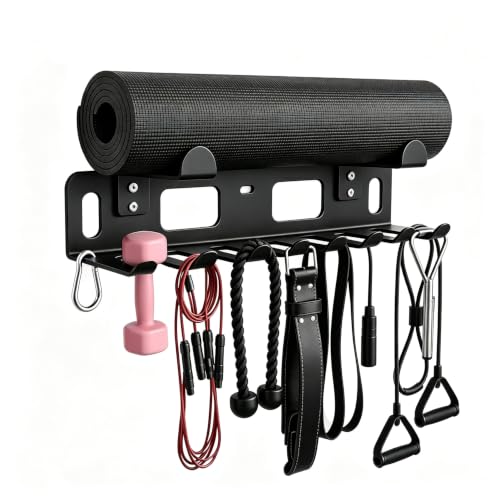 Multi-Purpose Gym Equipment Storage Rack Wall Mount for Home Gym