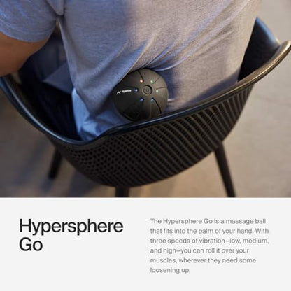 Hyperice Hypersphere Go Vibrating Ball Deep Tissue Massage Muscle Recovery | Myofascial Release for Trigger Points | Maintain Flexibility and Range of Motion | 3 Speeds | 2 Hour Battery Life | FSA-HSA