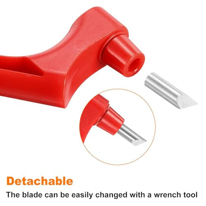 HARFINGTON Craft Cutting Tools 15/30/45 Degree Blades 360 Degree Rotating Blade Stainless Steel Cutter Pen Knife with Mat for DIY Crafts Stencils Scrapbooks, Red - color: Red