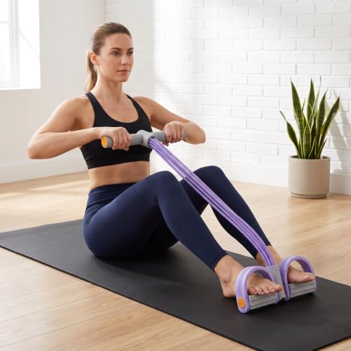 6-Tube Elastic Yoga Pedal Puller Resistance Band - color: Purple