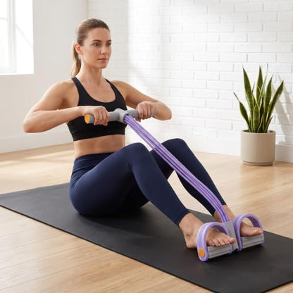 6-Tube Elastic Yoga Pedal Puller Resistance Band - color: Purple