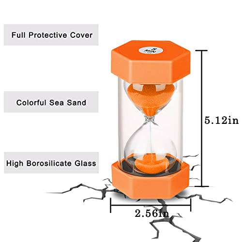 Hourglass Sand Timers Colorful Sandglass Timer Hourglass Set Sand Clock Timer Visual Sandtimer 3/5/10/20 Minutes for Kids Classroom Office Kitchen(4 Pcs)