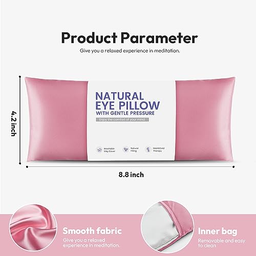 Weighted Eye Pillow for Yoga, Moist Heat Mask for Dry Eyes(Pink) - color: Eye Mask01-pink