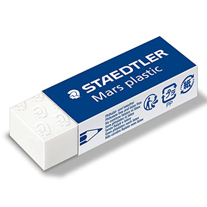 STAEDTLER Mars Plastic Vinyl Erasers (4-Pack), White Erasers for Clean & Precise Results - Latex-Free, Minimal Crumbling, Made in Peru - style: 4 Pack