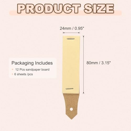 PATIKIL 12 Pcs Sandpaper Pencil Sharpener, Pencil Pointer Sharpening Sketch Small-Pointed Art Drawing Tool for Artists, Art Supplies, Pastel Sticks, Drawing Crayons, Charcoal Pencil, Brown