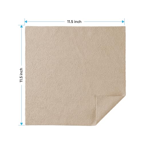 HOMEXCEL Microfiber Cleaning Cloth 20 PK, Towels for Cars and Shop, Brown - color: Brown