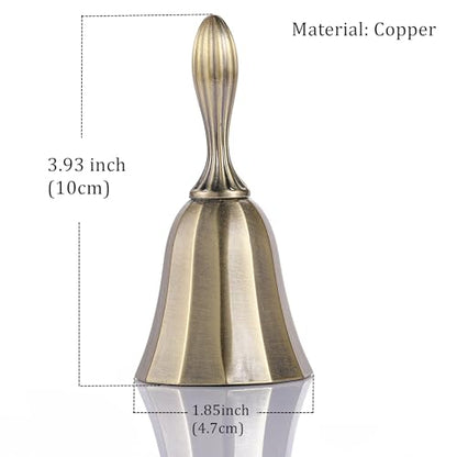 Super Loud Bronze Hand Call Bell Dinner Bell Teacher Bell