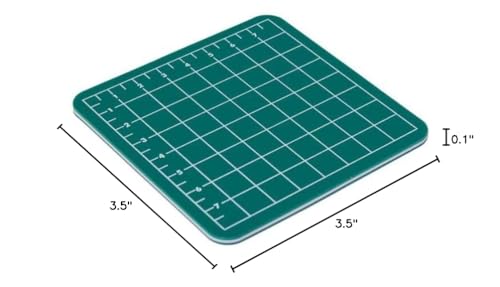 Huron Precision Self-Healing Cutting Mat 3.5 x 3.5 (mini) for Crafts, Hobbies, Sewing, and Scrapbooking (1/5/25/100 pc) (1pc) - size: 3.5"L x 3.5"W
