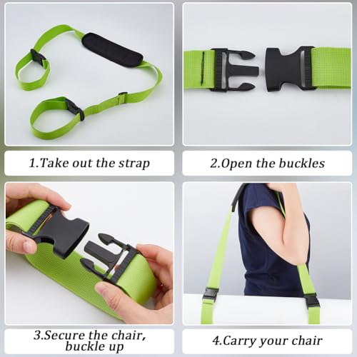 GORGECRAFT 100-189cm Shoulder Strap Replacement Universal Beach Chair Carrying Straps Scooter Adjustable Backpack Anti-Slip Shoulder Belt for Briefcase Laptop Messenger Crossbody Bag Luggage Green - color: Fluorescent Green