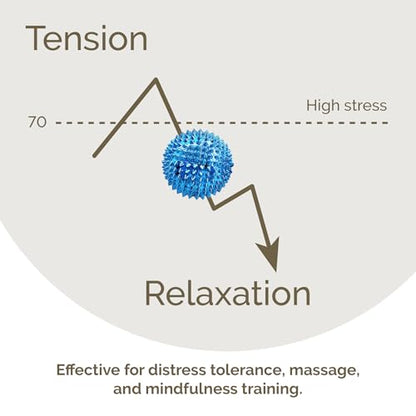 2X Spiky DBT Skill Balls | 1.85 inch | Magnetic Stress Relief Balls | Spiky Massage Balls for Relaxation, Tension Release, Focus & Mobility (Light Blue) - color: Light Blue, size: 2 inches