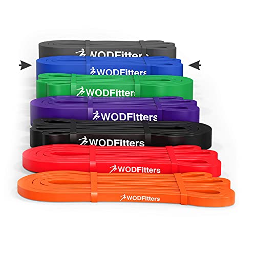 WODFitters Pro Series Pull-Up Assistance Bands – Premium Resistance Loop Bands for Assisted Pull Ups, Muscle Ups, Strength Training & Mobility – Durable Bands for Functional Fitness - color: #5 Blue