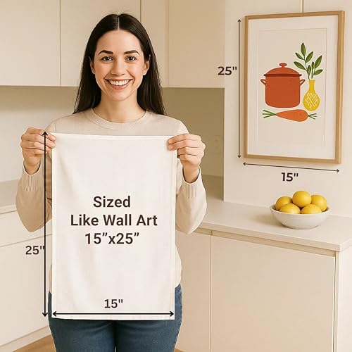 Flour Sack Towels – 24 Pack Cotton Kitchen Dish Towel, Tea Towels for Crafts, Embroidery, Baking, Bread Proofing – Thick, Absorbent, Quick-Dry – 15"x25" Natural - color: Natural, size: 15"x25"-Pack of 24