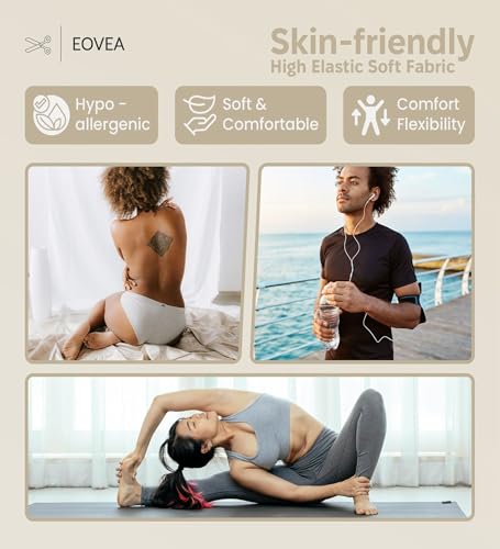 EOVEA - Cotton Spandex Fabric by The Yard - 4 Way Stretch Jersey Knit - Spandex & Cotton T-Shirt Fabric - Lightweight, Breathable - 60" Wide Roll| 10 oz(Cream, 1 Yard) - color: Cream, size: 1 Yard