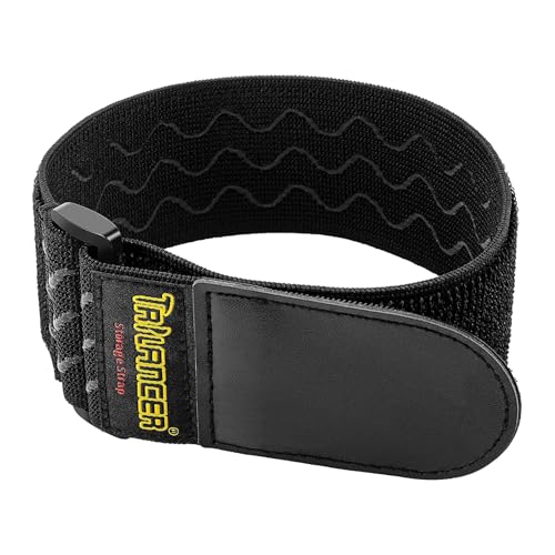 Trilancer Elastic Cinch Straps with Anti-Slip Strips, 18'' x 2'' (8 Pack) | Hook and Loop Storage Strap with Buckle, Bundling Straps for Extension Cords, Cables, Ropes, Hoses, Bike, Boat, Pant Garters - size: 18"(8 pcs)