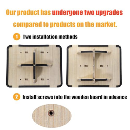 Adult Professional Wooden Balance Board - 350 lbs Non-Slip Balance Board Design, Suitable for Physical Therapy and Under-Desk Use, 2 Simple Setup Methods, Durable and Stable Wooden Board